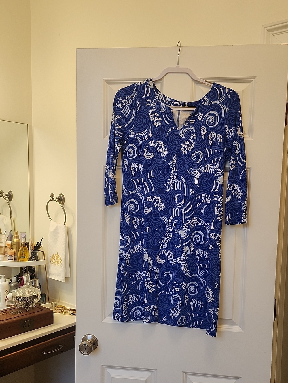 Lilly Pulitzer Blue Koi Shift Dress In Royal.
